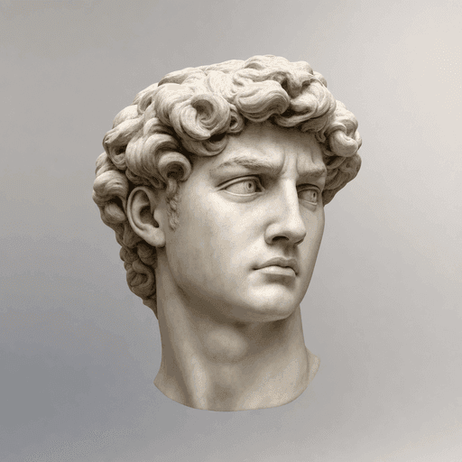 The Beauty app icon: a marble bust
